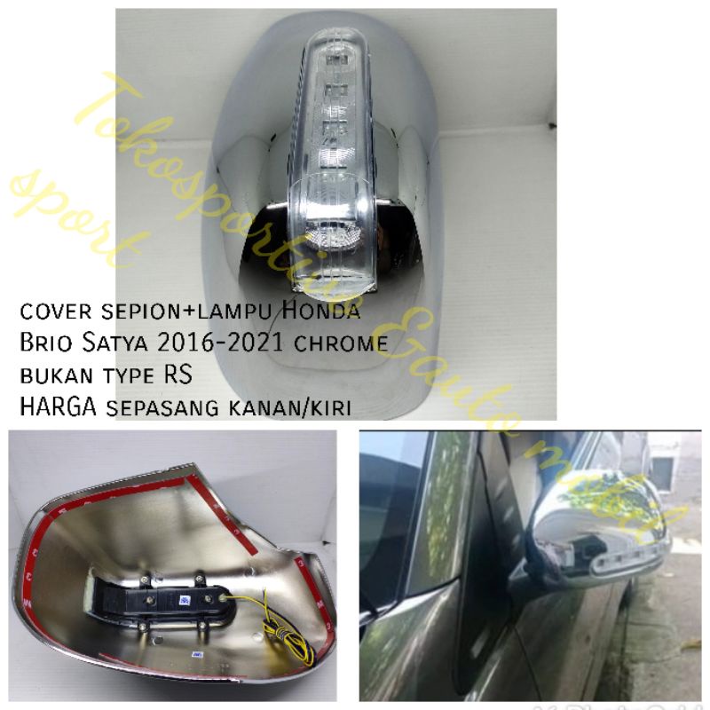 Cover sepion mirror cover tutup sepion Honda Brio Satya+Lampu 2016-2021