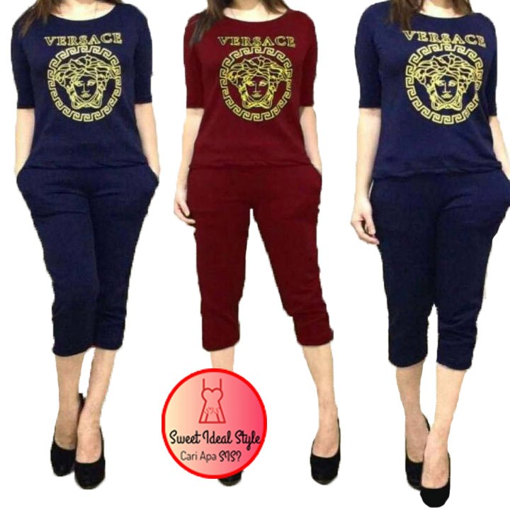 LVB Setelan Kasual Wanita/Celana Pendek Wanita/Baju Kaos Wanita/Playsuit/Venny Uk.L-XL VENNY KASUAL