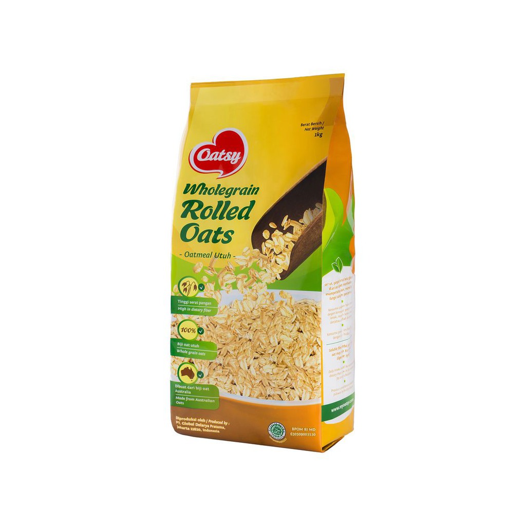 

Oatsy Oatmeal Rolled Oats (Whole Grain) - 1 kg