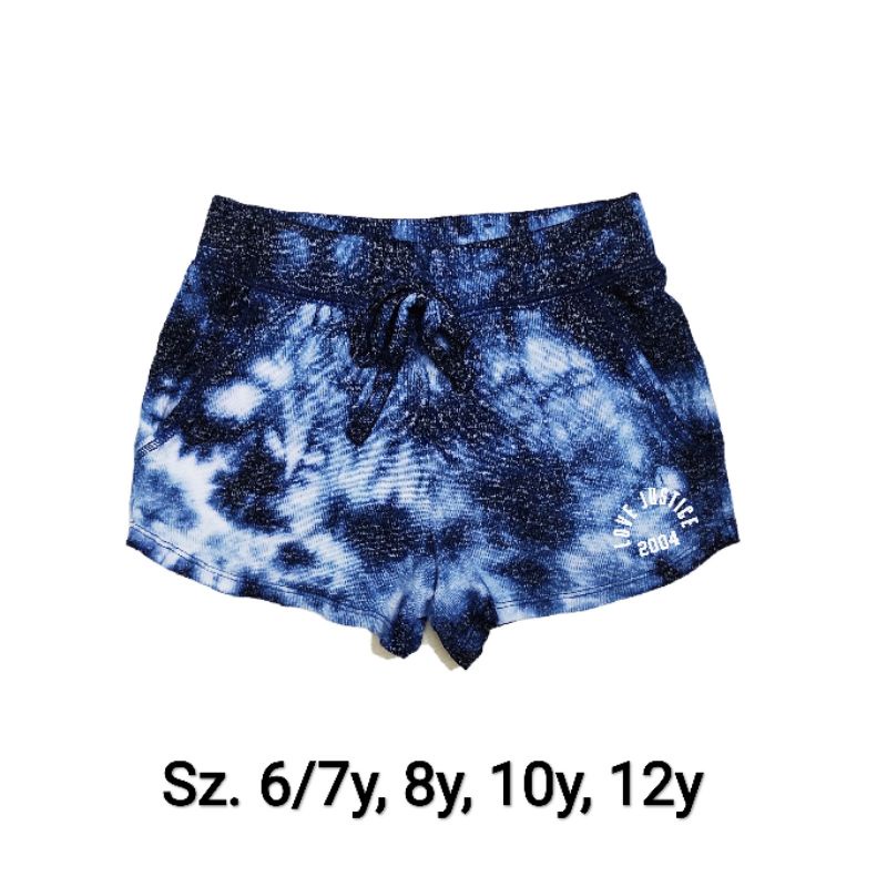 Celana pendek Justice short pants tie dye navy sz. 6/7y, 8y, 10y, 12y