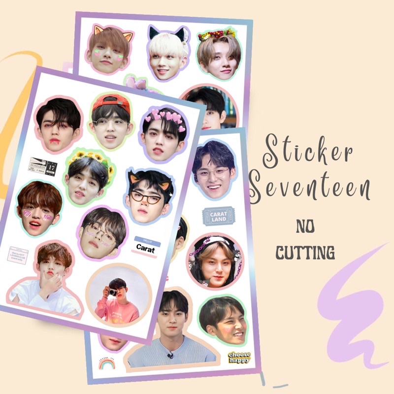 

Stiker Seventeen | sticker set NO CUTTING