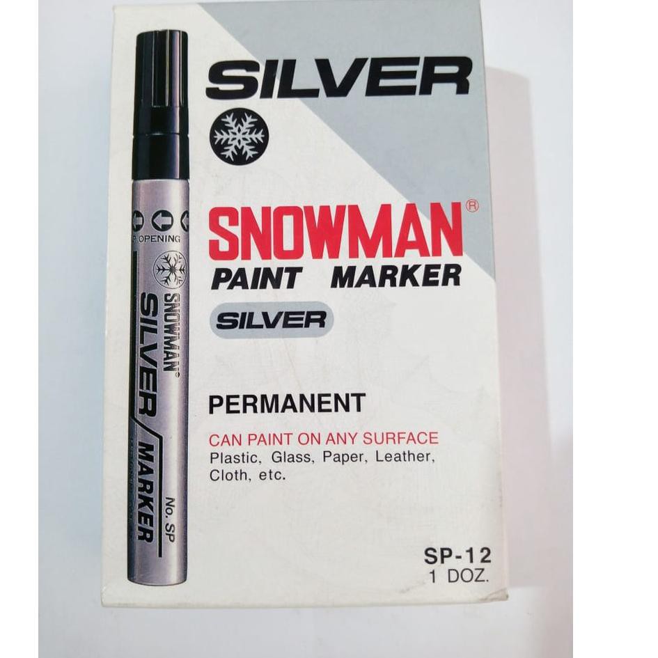 

BIG SALE Sepidol White Paint Marker Putih / Emas / Silver Permanen asli Snowman ♣