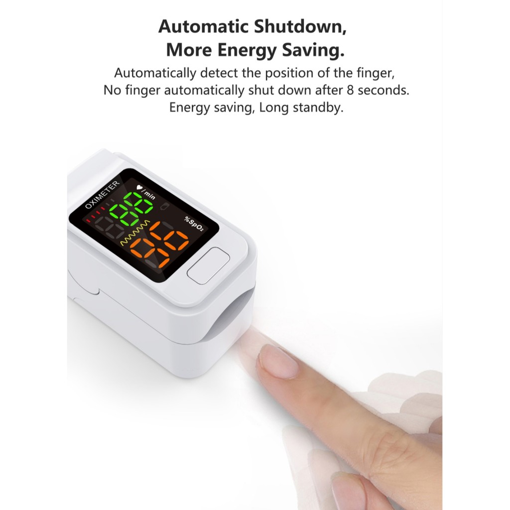 Fingertip Pulse Oximeter Oximetry Sp02 Saturation Monitor LED