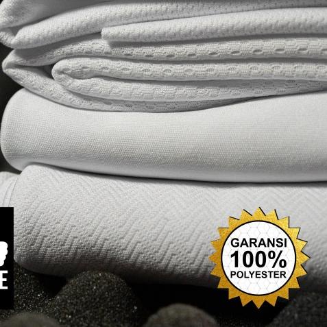 Bahan Drifit Putih untuk Jersey motif Brazil Benzema Milano Serena Polimes kain bisa di sublim polye