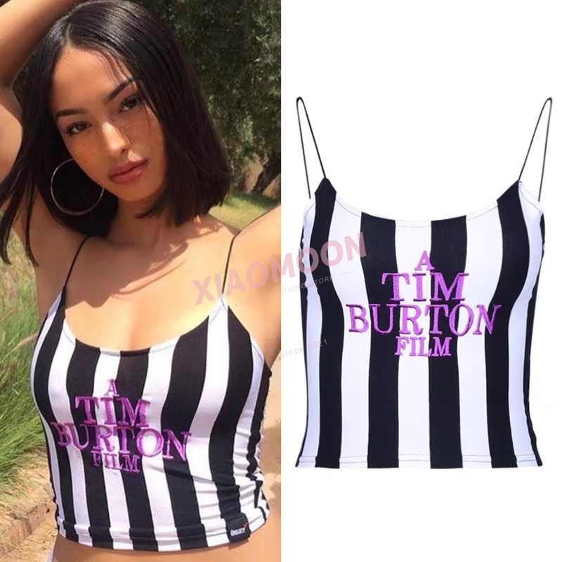 READY TANKTOP IMPORT SEXY TANK "A BURTON FILM" KOREAN TOP IMPORT @XIAOMOON.ID