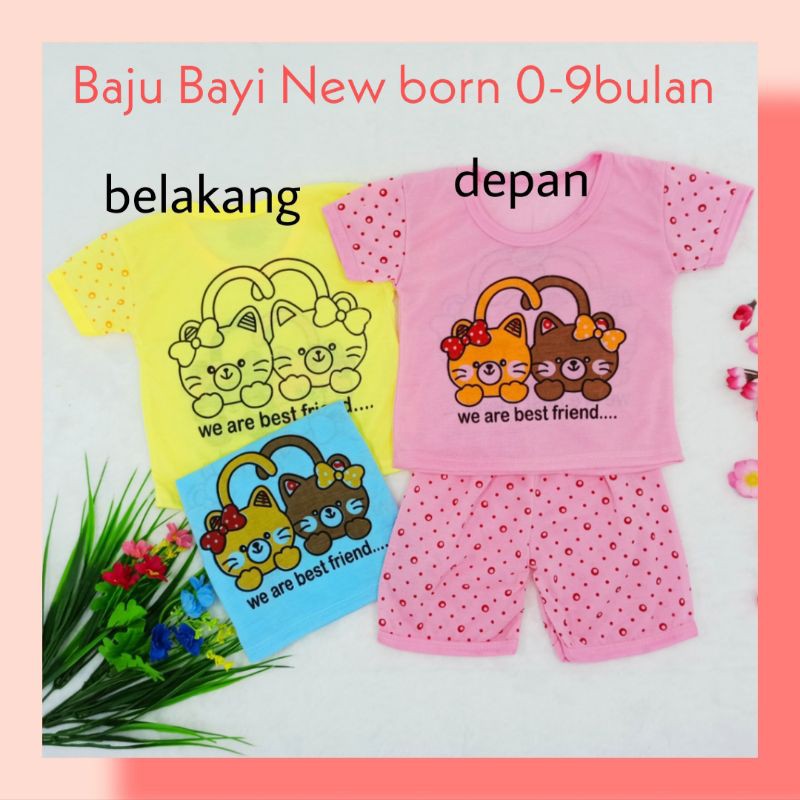 [Ss-7003] Pakaian Anak Perempuan 0-9bulan, Setelan Anak Lucu, Bayi Tampil Cantik, Baju Anak New Born