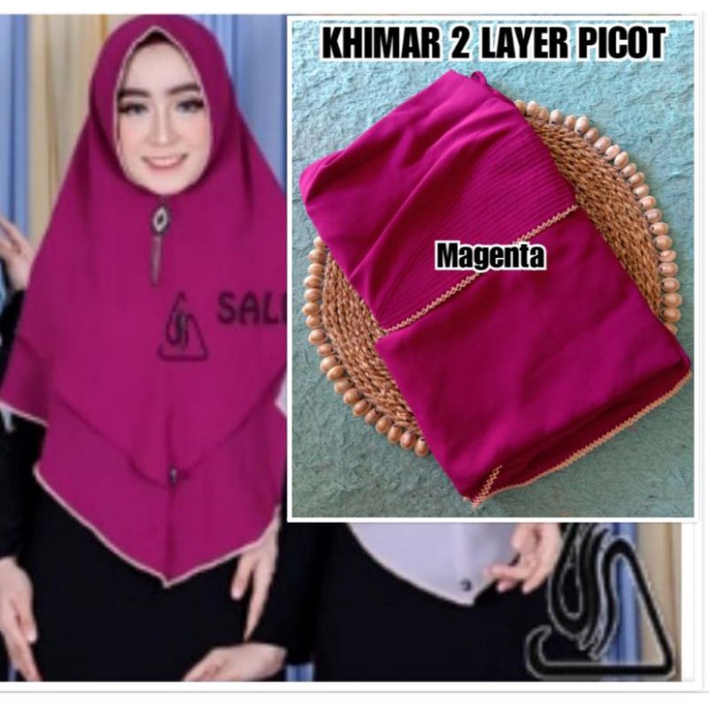 best seller khimar picot 2 layer