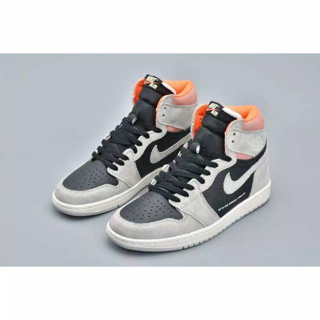 MID Nike Air Jordan 1 OG Neutral Grey Hyper Crimson Perfect Kick Original PK