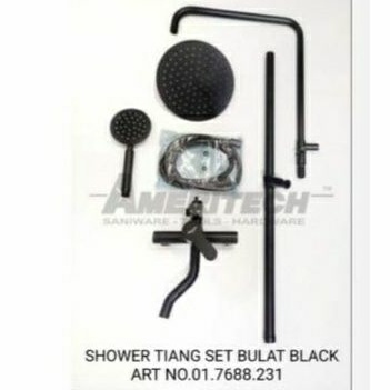 Shower set / shower colum / shower tiang Ameritech Full Black Stainless