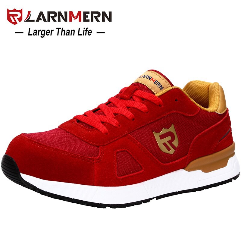 larnmern mens steel toe work shoes