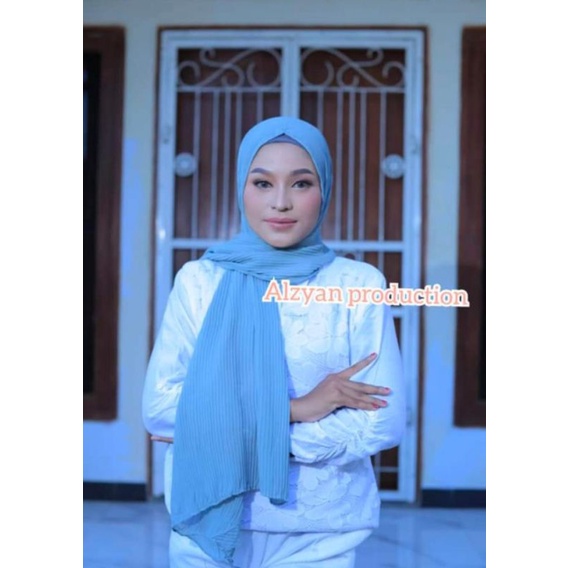 Pashmina plisket lidi pleated murahh /pashmina full plisket