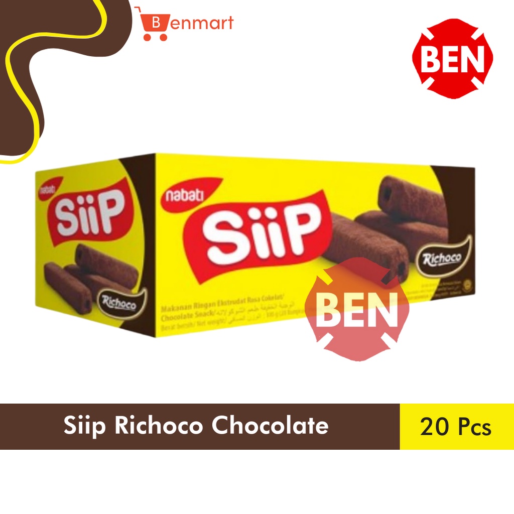 

Nabati SIIP Richoco Chocolate 1 Pak Box 20 Pcs 5g 5gr Coklat Cokelat