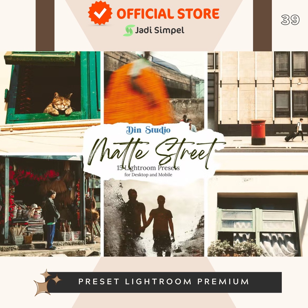 [𝐏𝐑𝐄𝐌𝐈𝐔𝐌] Matte Street Lightroom Presets [15 Preset] || Aesthetic Presets - Presets Premium Lightroo