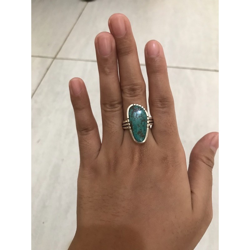 Batu Akik Cincin pirus ring silver