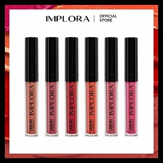 [COD] PROMO  HALAL Implora Lipcream Urban matte Original Asli 100% BPOM Tahan Lama Waterproof Anti A