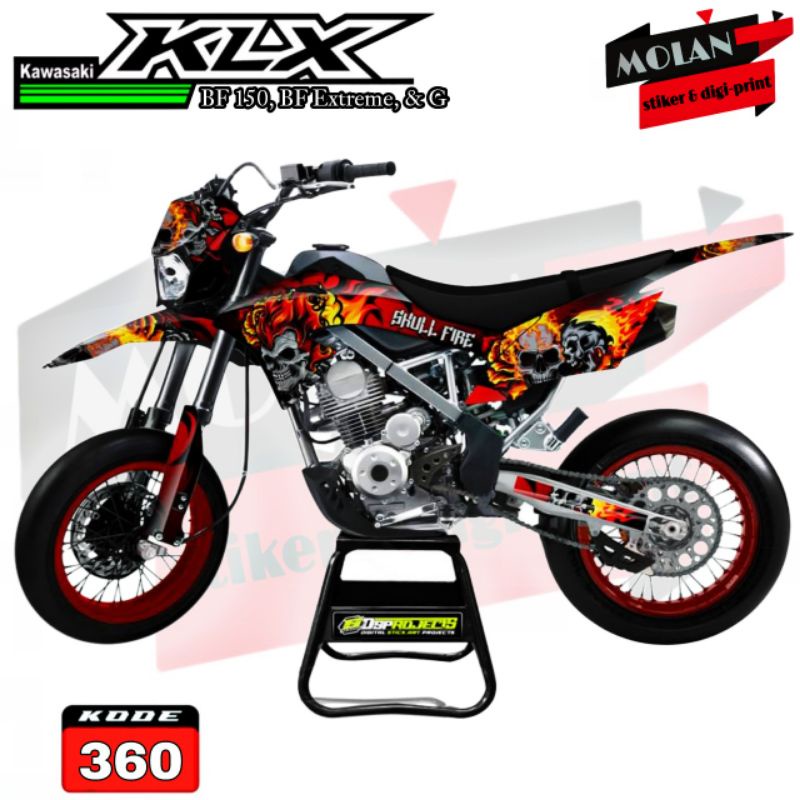 Decal Sticker Striping Variasi Fullbody KLX BF 150 - KLX BF Extreme - KLX BF SE & Decal KLX G 150 - 