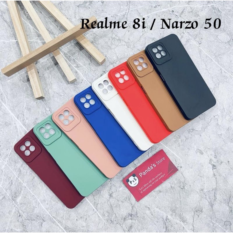 Softcase Pro Camera Realme 8i , Narzo 50 Candy Case Full Color 3D Silikon TPU