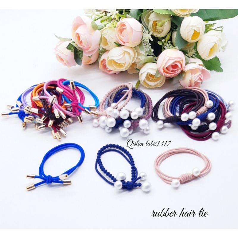 (1pcs) hair tie elastis 2in1