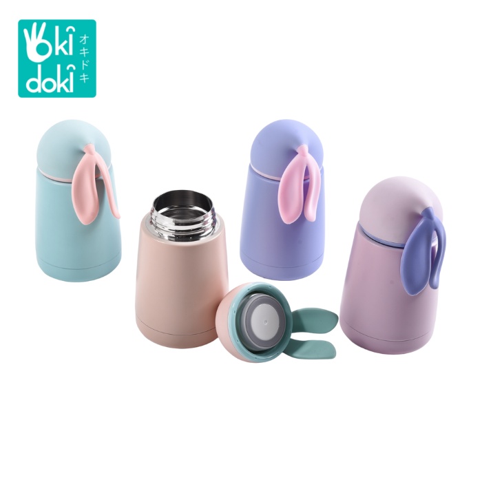OKIDOKI Rabbit Stainless Steel Thermos W-03172 - Botol Air Minum Thermos Kelinci 300ML