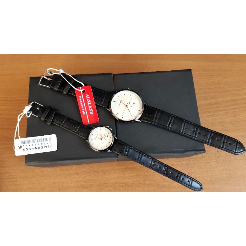 Jam tangan pria dan wanita kulit Auxland Water resistant