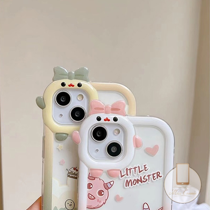 Soft Case TPU Motif Kartun Monster Dinosaurus 3D Untuk IPhone 11 13 12 14 Pro MAX 6 6S 7 8 Plus XR X XS MAX SE