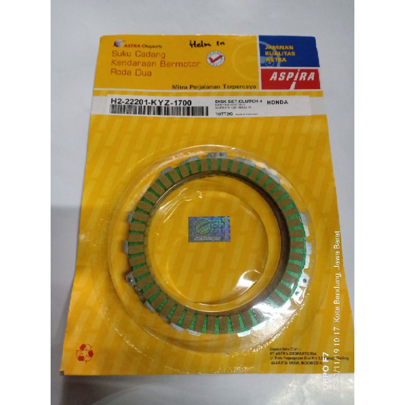 Plat kopling kampas kopling Supra x 125 Helm in