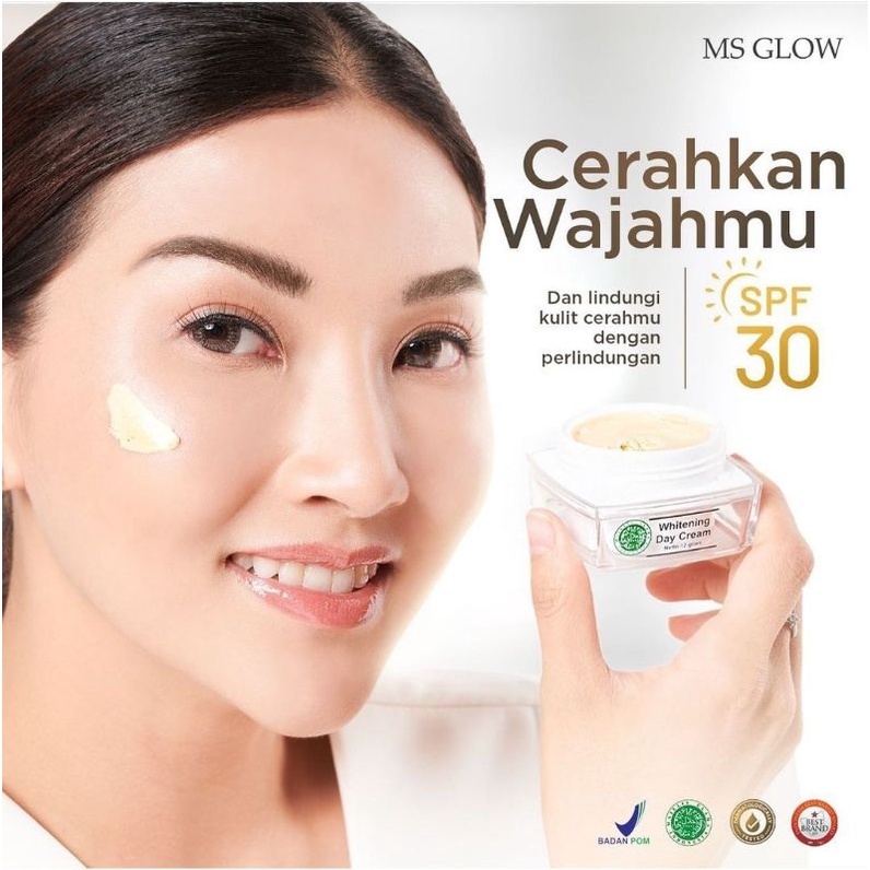 [MS108] GW-CR01 MS GLOW Whitening Day Cream Original BPOM Kosmetik Skin Care Lengkap