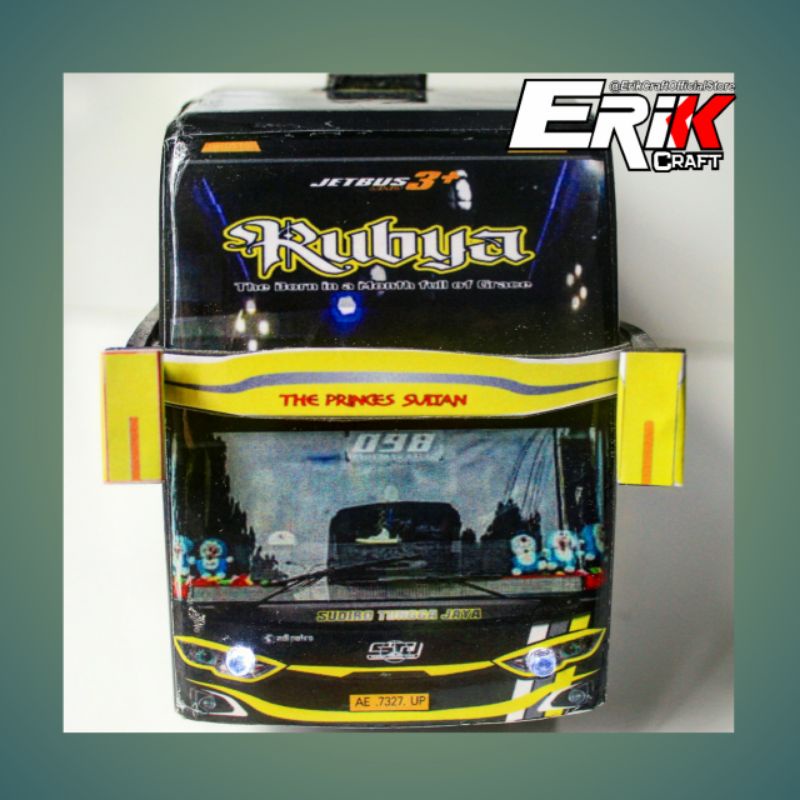 Erikcraft Miniatur Bus Sudiro Tungga Jaya Rubya Miniatur Bis Mobil Mainan Hadiah Anak