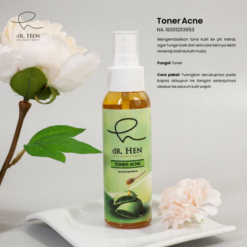 DR HEN TONER WHITENING TONER ACNE SKINCARE AMAN SKINCARE BPOM SKINCARE ALAMI SKINCARE AMPUH