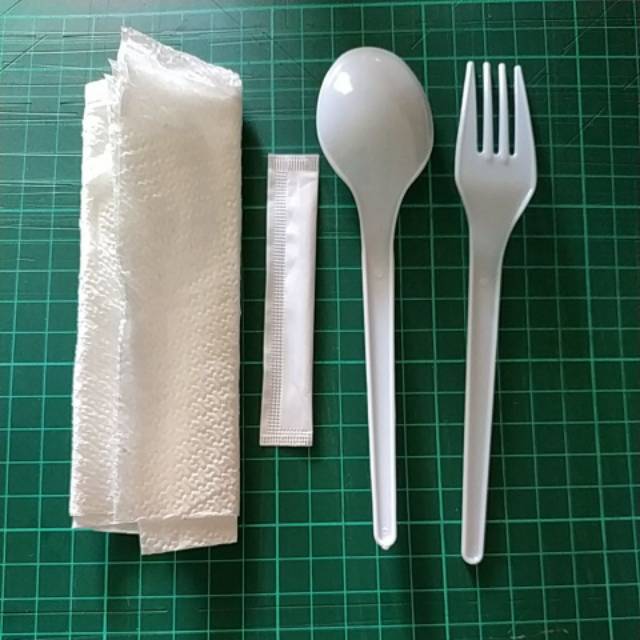 Paket Sendok garpu plastik higienis