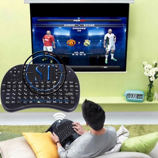 Aksesoris Gadget Keyboard Wireless Mini 2.4G dengan i8 Touchpad untuk KODI Android Smart TV Box PC