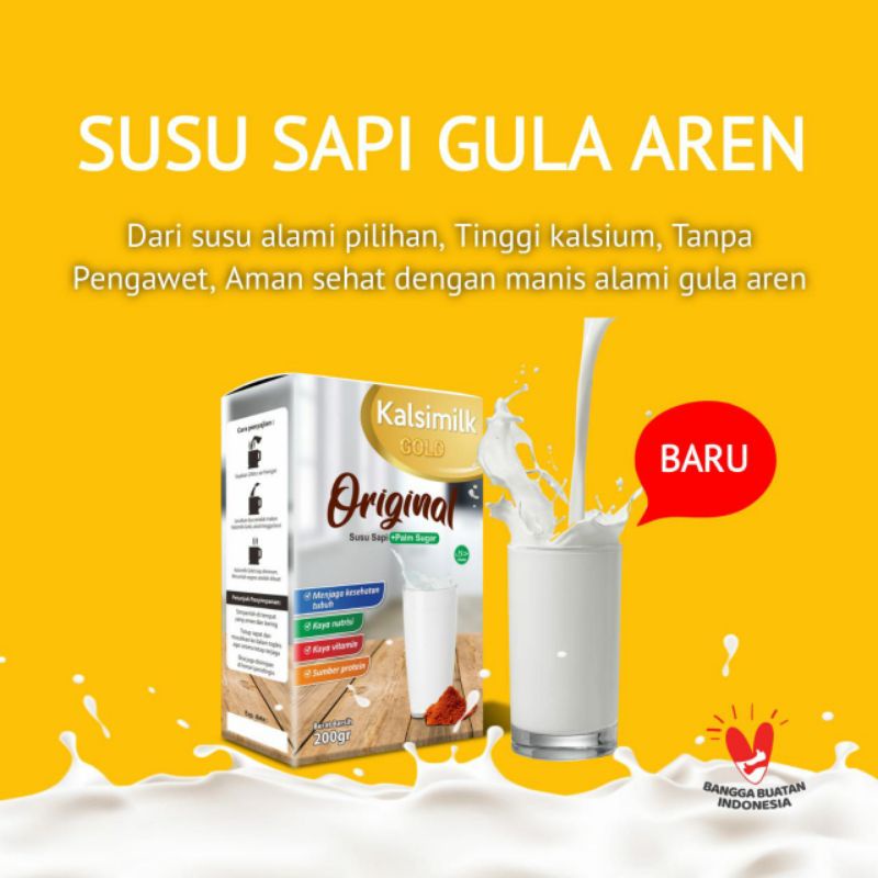 

( Baru dg Gula Aren ) Susu Gemuk Badan Kalsimilk 200gr