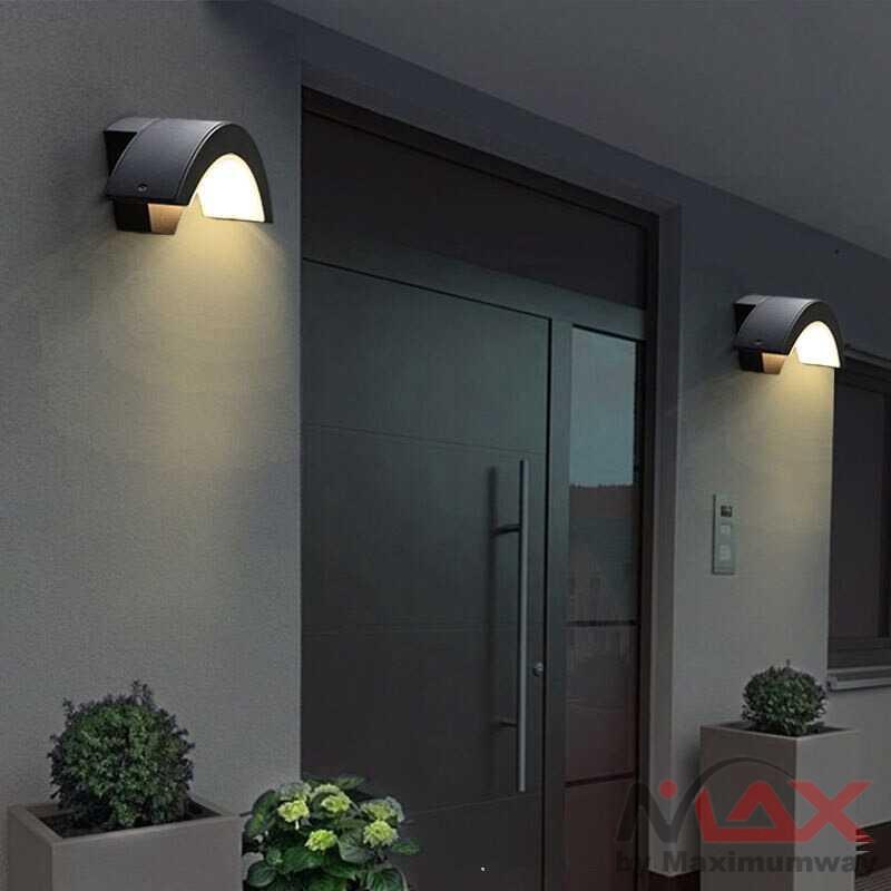 Lampu Teras atau Pagar gaya Retro Minimalis anti air 220V 15W PDQ Lampu LED Sensor Gerak teras modern minimalis Outdoor Light Weatherproof 15W 03120 LED Outdoor Waterproof Wall Light Indoor Human Body Intelligent Induction Acrylic Wall Light Outdoor Led