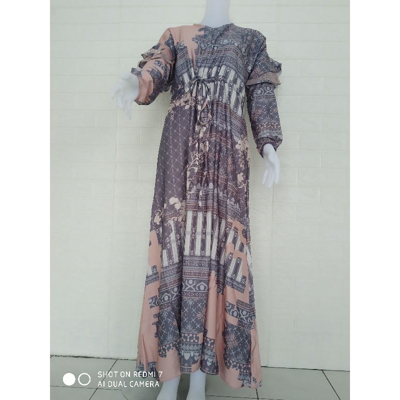 BAJU DRESS GAMIS BAHAN MAXMARA