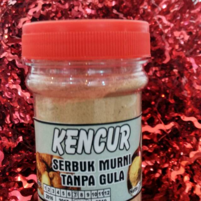 

KENCUR SERBUK HALUS TANPA GULA berat sama wadah 70gr