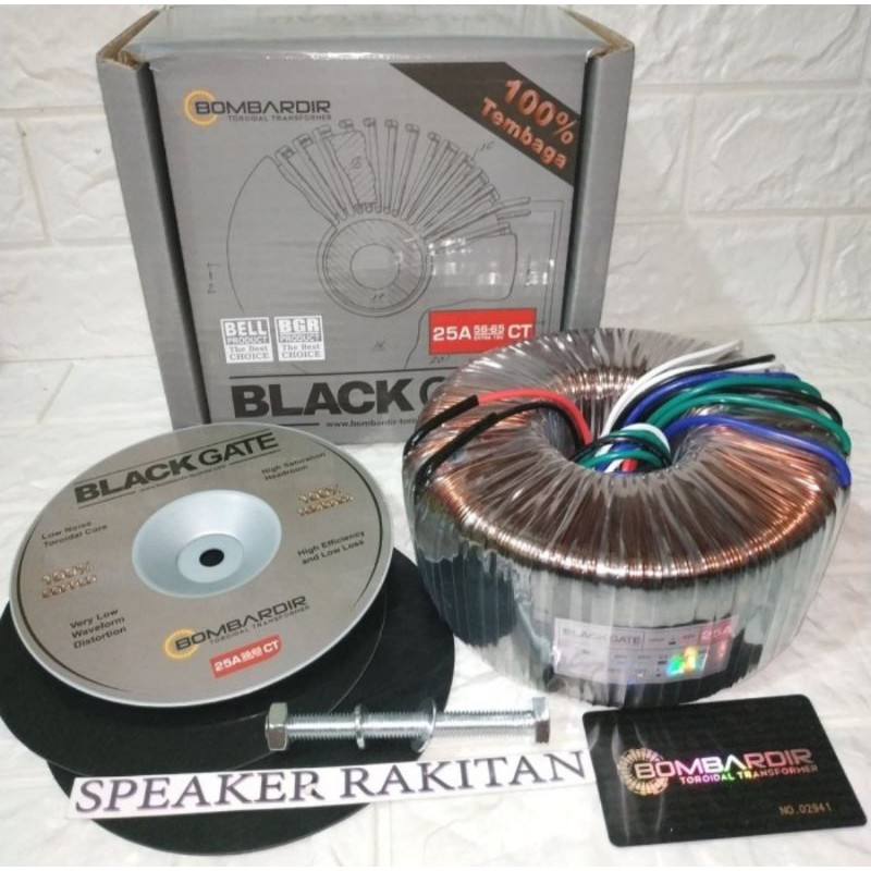 Trafo Travo toroid Bombardir BLACK GATE 25A CT 56V-65V