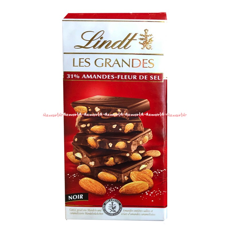 Lindt Les Grandes 100gr Almendras Hazelnut Almendras Caramel Feur Lesche Coklat Kacang Lind Linor Import
