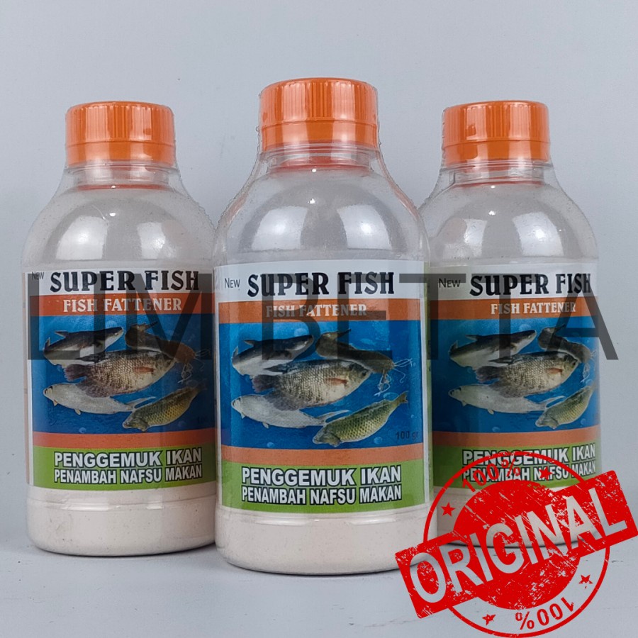 SUPER FISH 100 GRAM / PENGGEMUK DAN PENAMBAH NAFSU MAKAN IKAN