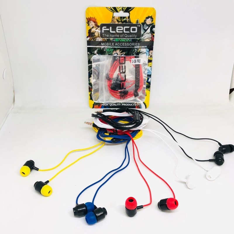 Ready Handsfree Fleco U36 Pro SuperBass - Earphone Fleco U36 Pro Superbass Nes