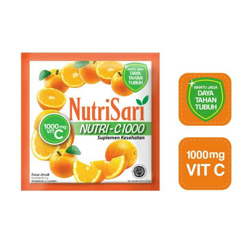 RENCENG Nutrisari C 1000 Minuman Vitamin C Isi 10 Sachet