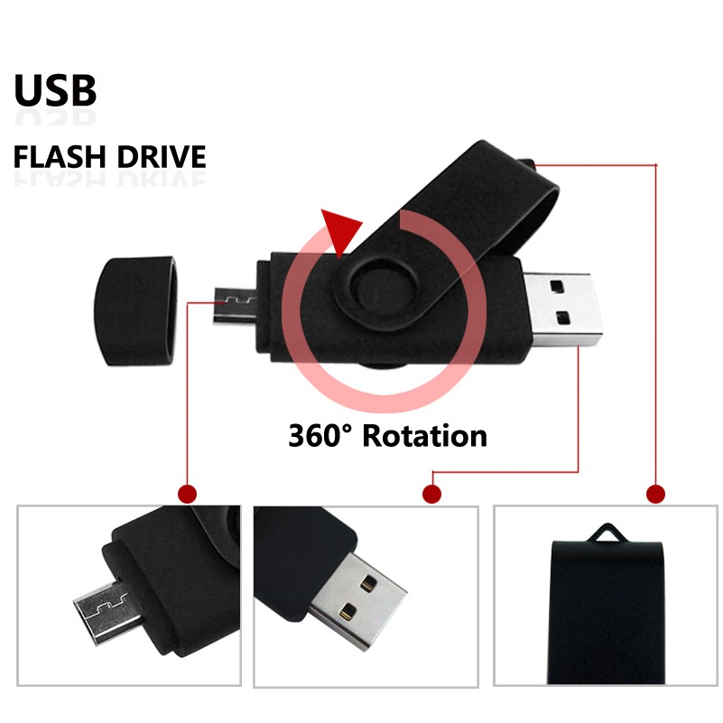 2in1 Flashdisk USB OTG 128GB untuk Komputer / HP