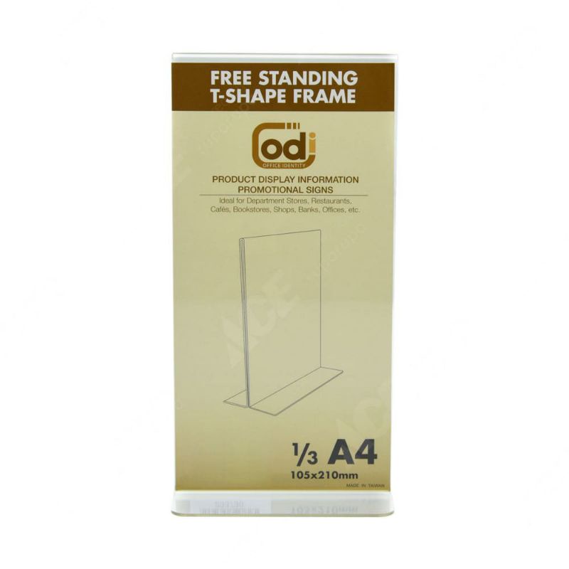 

Ace Odi Sign Holder Acrylic Akrilik Vertikal T 1/3 A4
