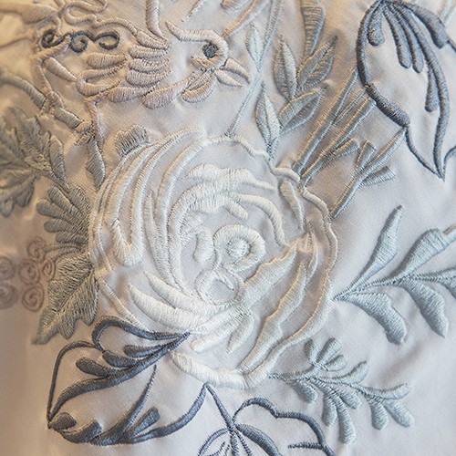 ROSE BIRD SCARF SILVER - JEDA