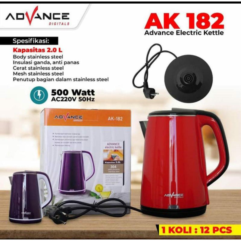 Kettle Elektrik Advance AK-182 Teko Listrik Advance