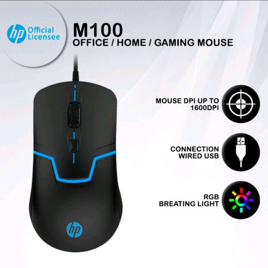 Mouse kabel / mouse HP M100/ mouse gaming bagus/ mouse gaming hp /mouse gaming kabel/mouse wired gaming