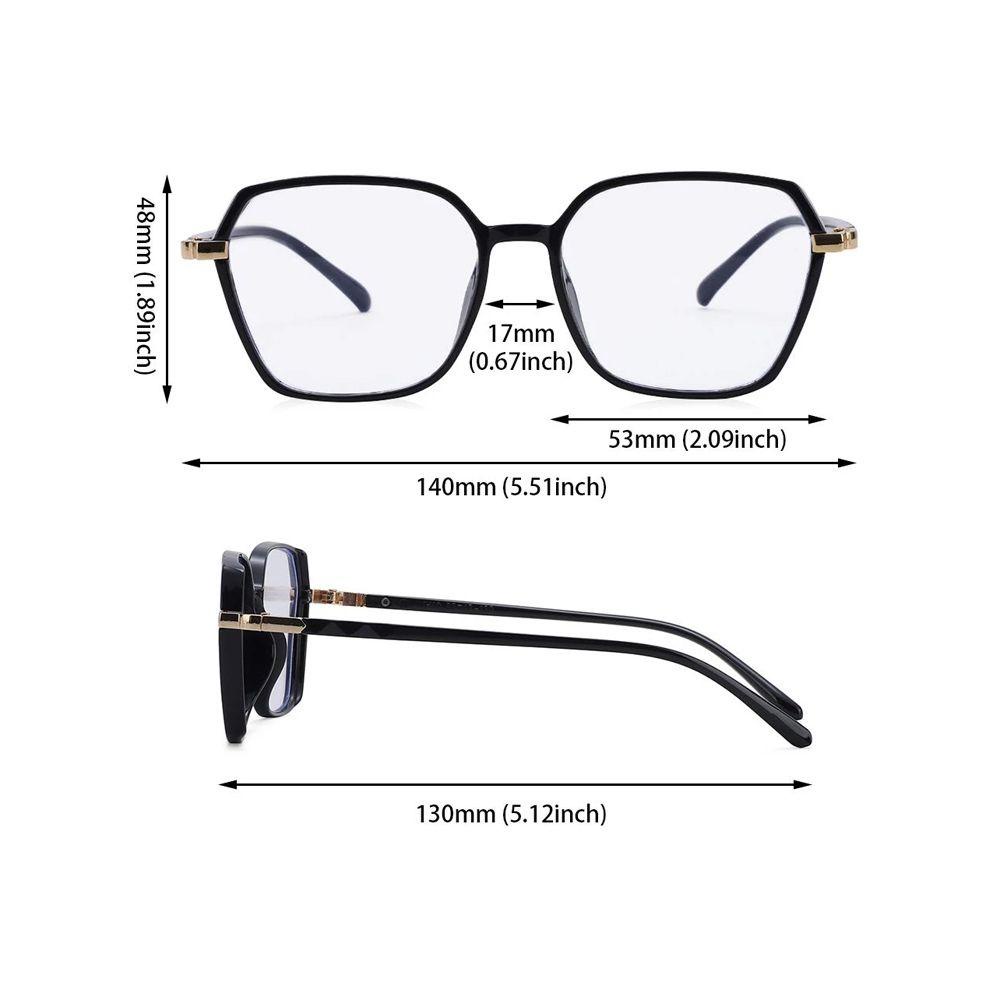 [Elegan] Anti-cahaya Biru Kacamata Mode Oversized Frame Blocking Glasses Komputer Gaming Vision Care Reading Eyewear