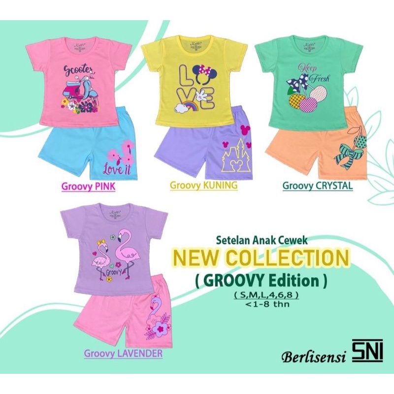 setelan anak perempuan/ kelfi/baju anak/groovy edition