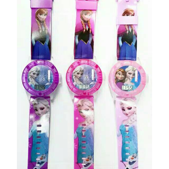 Ready Stock Jam Tangan Anak Laser Melody Karakter Hello Kitty