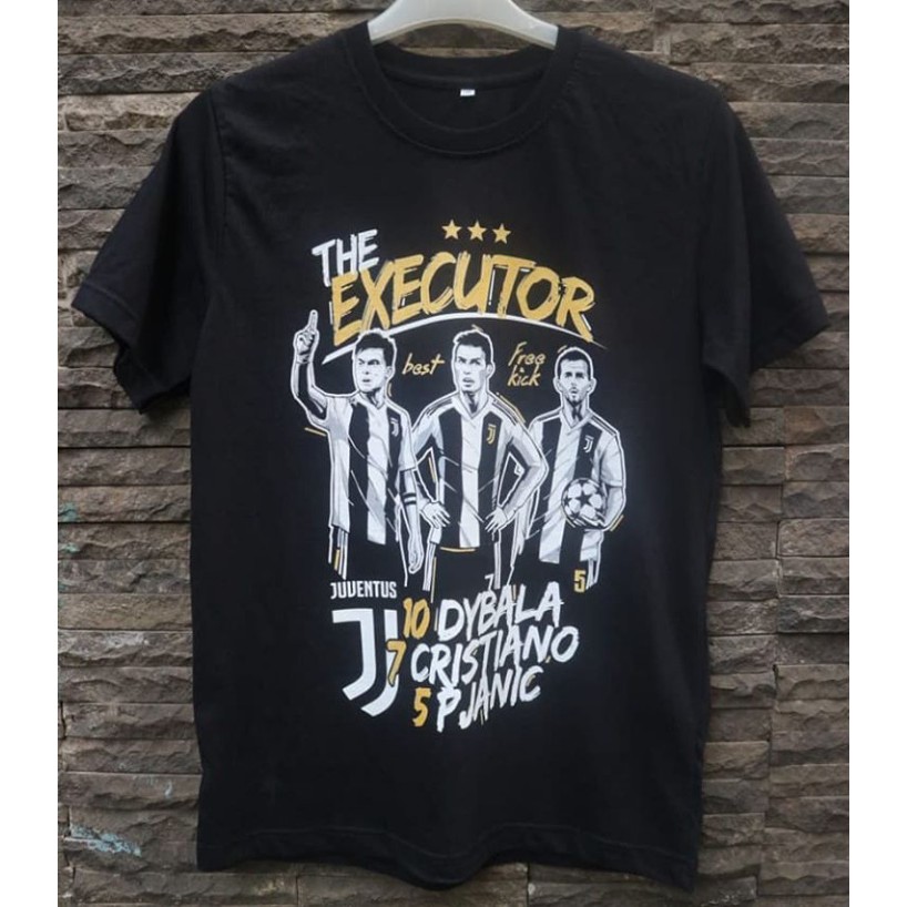 KAOS JUVENTUS THE EXECUTOR DYBALA CRISTIANO PJANIC JUVE COMBED 30S BAJU TSHIRT