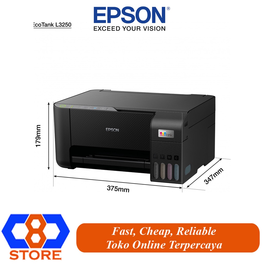 PRINTER EPSON L3250 (PENGGANTI L3150) SCAN COPY WIFI GARANSI RESMI